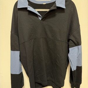 Alo Black and Blue Long Sleeve Shirt